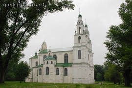 Polotsk. Saint Sophia Cathedral  was founded in 11 century;ancient masonry can be seen till ourdays. After explosion of powder magazine in 1710 was re-built on old foundation in Vilna baroque style (1750) by Johann Christoph Glaubitz.