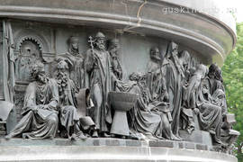 A monument to thousandth anniversary of Russia (1862). «Men of enlightenment».
