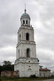 Poshekhonye. The belfry (second half of 19th c.) of the cathedral of the Life-giving Trinity.
