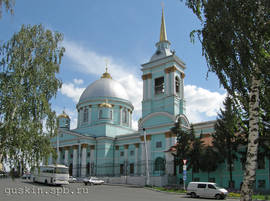 Kursk. The Cathedral of the Holy Sign (1826) and belfry.