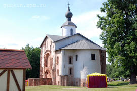 Veliky Novgorod. The сhurch of Paraskevi of Iconium (1207) at Yaroslav's Court.